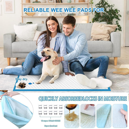 XXXXL Puppy Pee Pads for Dogs 31"x47", Extra Large Dog Pee Pads, Leak-Proof & Super Absorbent Dog Pee Pads, Thicken Disposable Potty Pads Puppy Training Pads for Cats Rabbits