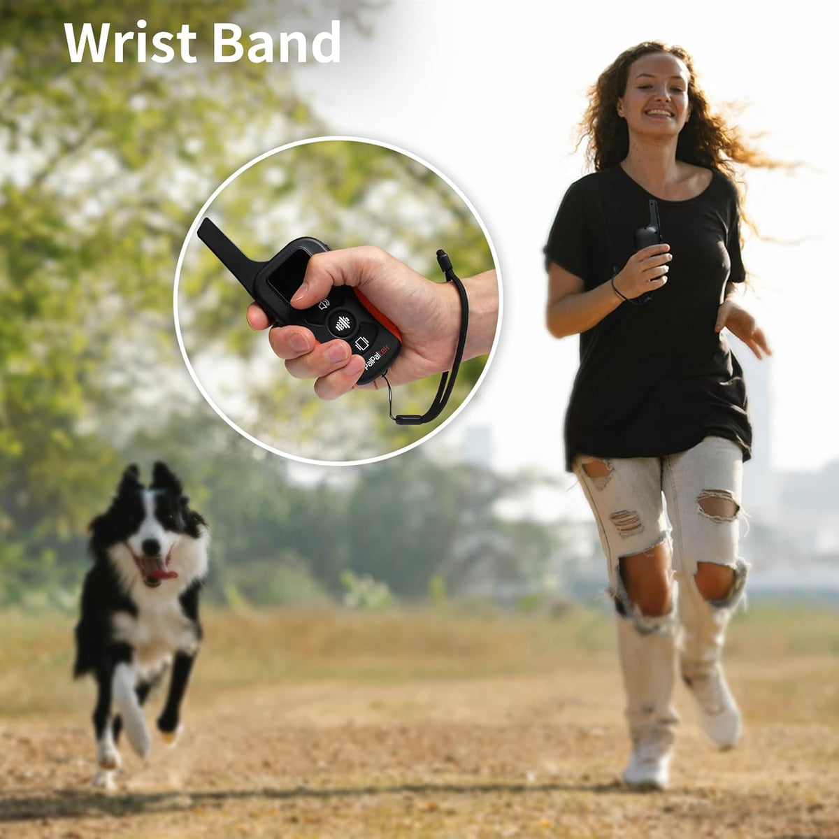 Dog Vibration Collar with Controller No Shock, 3300ft Waterproof Training Dog Collar Beep and Vibrate Only, Security Lock & Rechargeable Vibrating Collar for Dogs 5-120 lbs - No Prongs