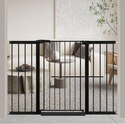 38" Extra Tall Baby Gate, 65.4"-70.8" Extra Wide Long Pet Gate for Dogs Cats Puppy, Metal Auto Close Safety Child Gate for Stairs Doorways, Pressure Mounted Gate Fence No Drill, White