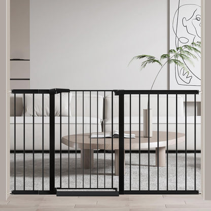 38" Extra Tall Baby Gate, 65.4"-70.8" Extra Wide Long Pet Gate for Dogs Cats Puppy, Metal Auto Close Safety Child Gate for Stairs Doorways, Pressure Mounted Gate Fence No Drill, White