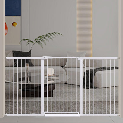 38" Extra Tall Baby Gate, 65.4"-70.8" Extra Wide Long Pet Gate for Dogs Cats Puppy, Metal Auto Close Safety Child Gate for Stairs Doorways, Pressure Mounted Gate Fence No Drill, White