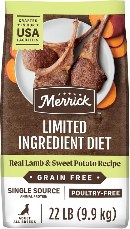 Limited Ingredient Lamb Sweet Potato Dry Dog Food, 4 lb Bag