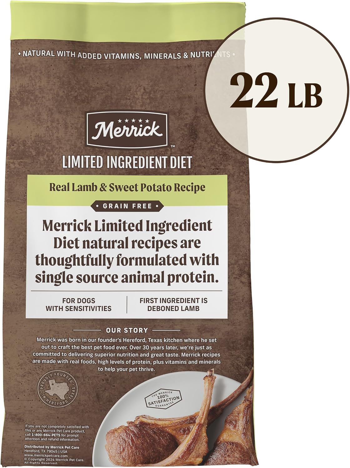 Limited Ingredient Lamb Sweet Potato Dry Dog Food, 4 lb Bag