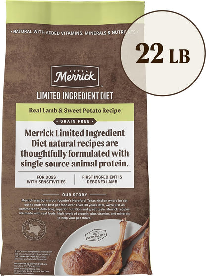 Limited Ingredient Lamb Sweet Potato Dry Dog Food, 4 lb Bag