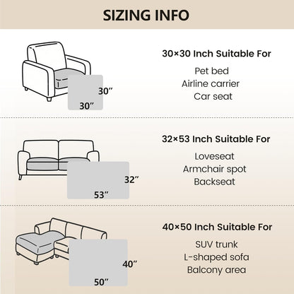 100% Double-Sided Waterproof Dog Bed Cover Pet Blanket Sofa Couch Furniture Protector for Puppy Large Dog Cat, Reversible (68x82 Inch (Pack of 1), Dark Grey/Light Grey) - Colors A