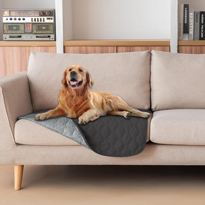 100% Double-Sided Waterproof Dog Bed Cover Pet Blanket Sofa Couch Furniture Protector for Puppy Large Dog Cat, Reversible (68x82 Inch (Pack of 1), Dark Grey/Light Grey) - Colors A
