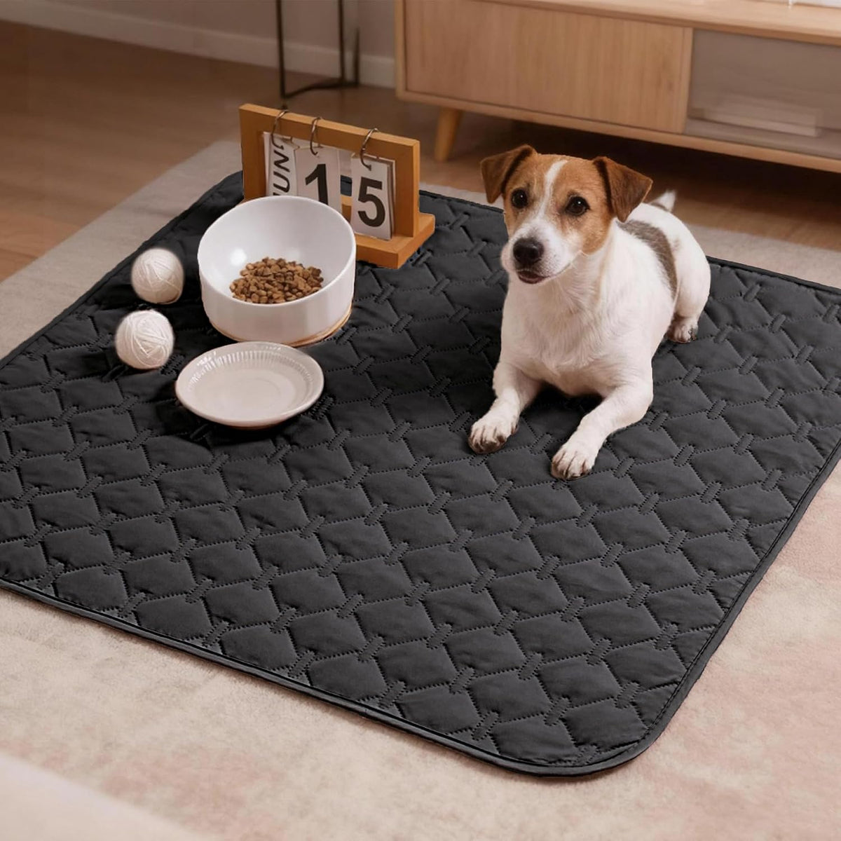 100% Double-Sided Waterproof Dog Bed Cover Pet Blanket Sofa Couch Furniture Protector for Puppy Large Dog Cat, Reversible (68x82 Inch (Pack of 1), Dark Grey/Light Grey) - Colors A