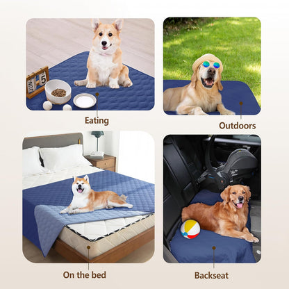 100% Double-Sided Waterproof Dog Bed Cover Pet Blanket Sofa Couch Furniture Protector for Puppy Large Dog Cat, Reversible (68x82 Inch (Pack of 1), Dark Grey/Light Grey) - Colors A