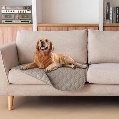 100% Double-Sided Waterproof Dog Bed Cover Pet Blanket Sofa Couch Furniture Protector for Puppy Large Dog Cat, Reversible (68x82 Inch (Pack of 1), Dark Grey/Light Grey) - Colors A