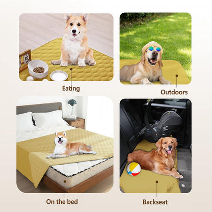 100% Double-Sided Waterproof Dog Bed Cover Pet Blanket Sofa Couch Furniture Protector for Puppy Large Dog Cat, Reversible (68x82 Inch (Pack of 1), Dark Grey/Light Grey) - Colors A