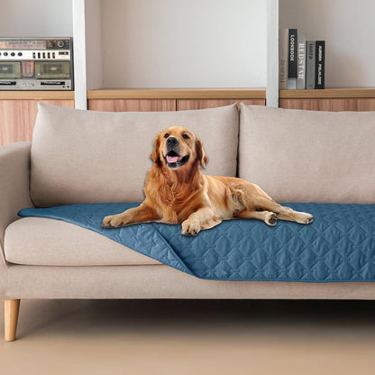 100% Double-Sided Waterproof Dog Bed Cover Pet Blanket Sofa Couch Furniture Protector for Puppy Large Dog Cat, Reversible (68x82 Inch (Pack of 1), Dark Grey/Light Grey) - Colors A