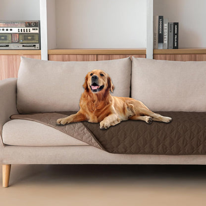 100% Double-Sided Waterproof Dog Bed Cover Pet Blanket Sofa Couch Furniture Protector for Puppy Large Dog Cat, Reversible (68x82 Inch (Pack of 1), Dark Grey/Light Grey) - Colors A