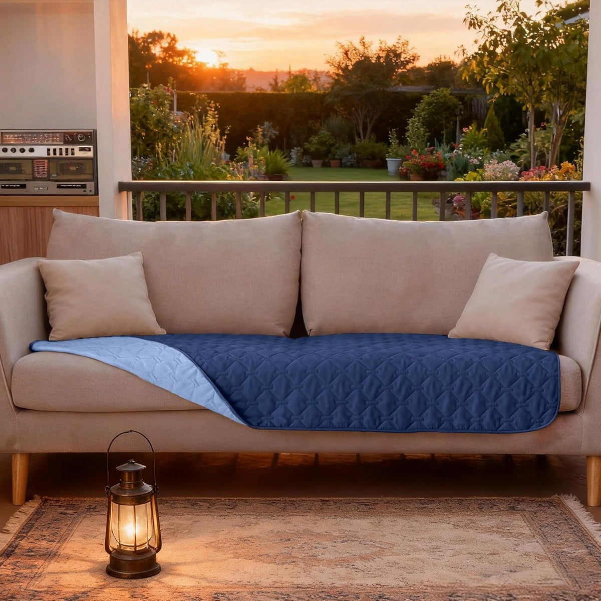 100% Double-Sided Waterproof Dog Bed Cover Pet Blanket Sofa Couch Furniture Protector for Puppy Large Dog Cat, Reversible (68x82 Inch (Pack of 1), Dark Grey/Light Grey) - Colors A