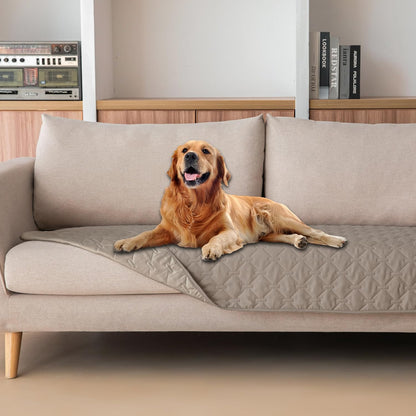 100% Double-Sided Waterproof Dog Bed Cover Pet Blanket Sofa Couch Furniture Protector for Puppy Large Dog Cat, Reversible (68x82 Inch (Pack of 1), Dark Grey/Light Grey) - Colors A