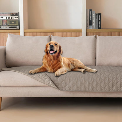 100% Double-Sided Waterproof Dog Bed Cover Pet Blanket Sofa Couch Furniture Protector for Puppy Large Dog Cat, Reversible (68x82 Inch (Pack of 1), Dark Grey/Light Grey) - Colors A