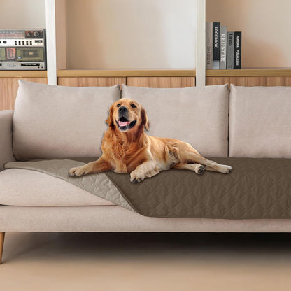 100% Double-Sided Waterproof Dog Bed Cover Pet Blanket Sofa Couch Furniture Protector for Puppy Large Dog Cat, Reversible (68x82 Inch (Pack of 1), Dark Grey/Light Grey) - Colors A