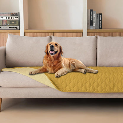 100% Double-Sided Waterproof Dog Bed Cover Pet Blanket Sofa Couch Furniture Protector for Puppy Large Dog Cat, Reversible (68x82 Inch (Pack of 1), Dark Grey/Light Grey) - Colors A