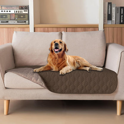 100% Double-Sided Waterproof Dog Bed Cover Pet Blanket Sofa Couch Furniture Protector for Puppy Large Dog Cat, Reversible (68x82 Inch (Pack of 1), Dark Grey/Light Grey) - Colors A