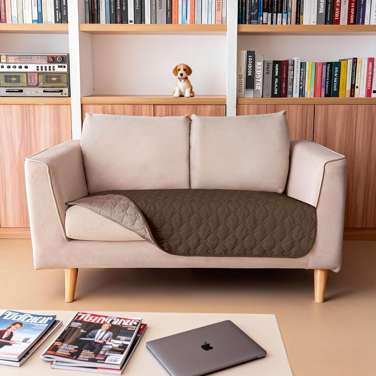 100% Double-Sided Waterproof Dog Bed Cover Pet Blanket Sofa Couch Furniture Protector for Puppy Large Dog Cat, Reversible (68x82 Inch (Pack of 1), Dark Grey/Light Grey) - Colors A