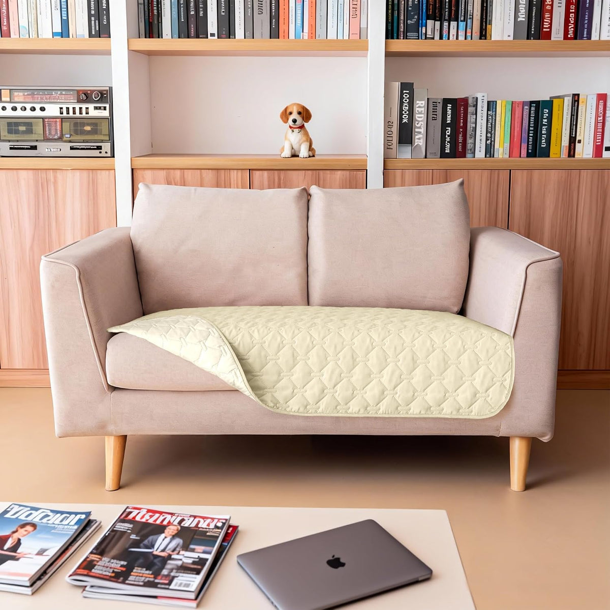 100% Double-Sided Waterproof Dog Bed Cover Pet Blanket Sofa Couch Furniture Protector for Puppy Large Dog Cat, Reversible (68x82 Inch (Pack of 1), Dark Grey/Light Grey) - Colors A