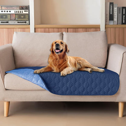 100% Double-Sided Waterproof Dog Bed Cover Pet Blanket Sofa Couch Furniture Protector for Puppy Large Dog Cat, Reversible (68x82 Inch (Pack of 1), Dark Grey/Light Grey) - Colors A