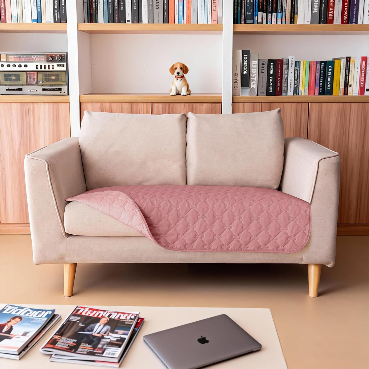 100% Double-Sided Waterproof Dog Bed Cover Pet Blanket Sofa Couch Furniture Protector for Puppy Large Dog Cat, Reversible (68x82 Inch (Pack of 1), Dark Grey/Light Grey) - Colors A