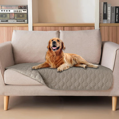 100% Double-Sided Waterproof Dog Bed Cover Pet Blanket Sofa Couch Furniture Protector for Puppy Large Dog Cat, Reversible (68x82 Inch (Pack of 1), Dark Grey/Light Grey) - Colors A