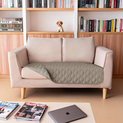 100% Double-Sided Waterproof Dog Bed Cover Pet Blanket Sofa Couch Furniture Protector for Puppy Large Dog Cat, Reversible (68x82 Inch (Pack of 1), Dark Grey/Light Grey) - Colors A