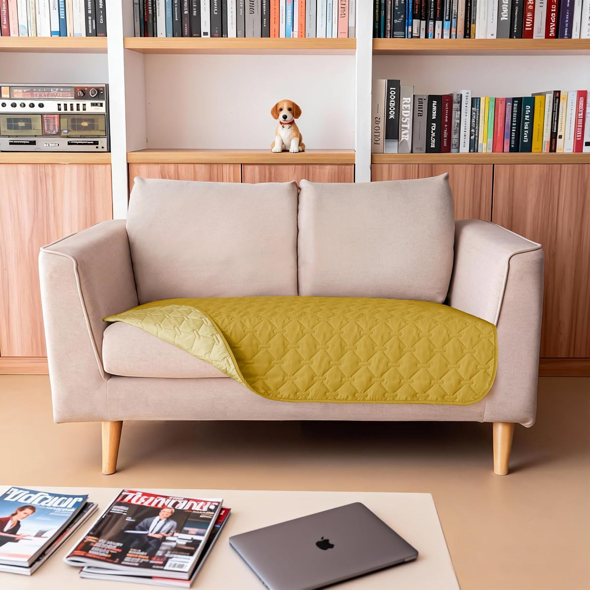100% Double-Sided Waterproof Dog Bed Cover Pet Blanket Sofa Couch Furniture Protector for Puppy Large Dog Cat, Reversible (68x82 Inch (Pack of 1), Dark Grey/Light Grey) - Colors A