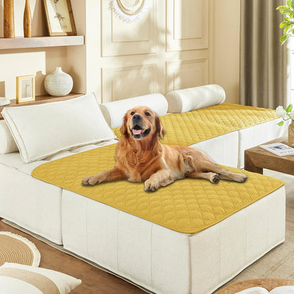 100% Double-Sided Waterproof Dog Bed Cover Pet Blanket Sofa Couch Furniture Protector for Puppy Large Dog Cat, Reversible (68x82 Inch (Pack of 1), Dark Grey/Light Grey) - Colors A