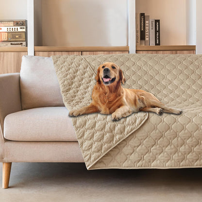 100% Double-Sided Waterproof Dog Bed Cover Pet Blanket Sofa Couch Furniture Protector for Puppy Large Dog Cat, Reversible (68x82 Inch (Pack of 1), Dark Grey/Light Grey) - Colors A