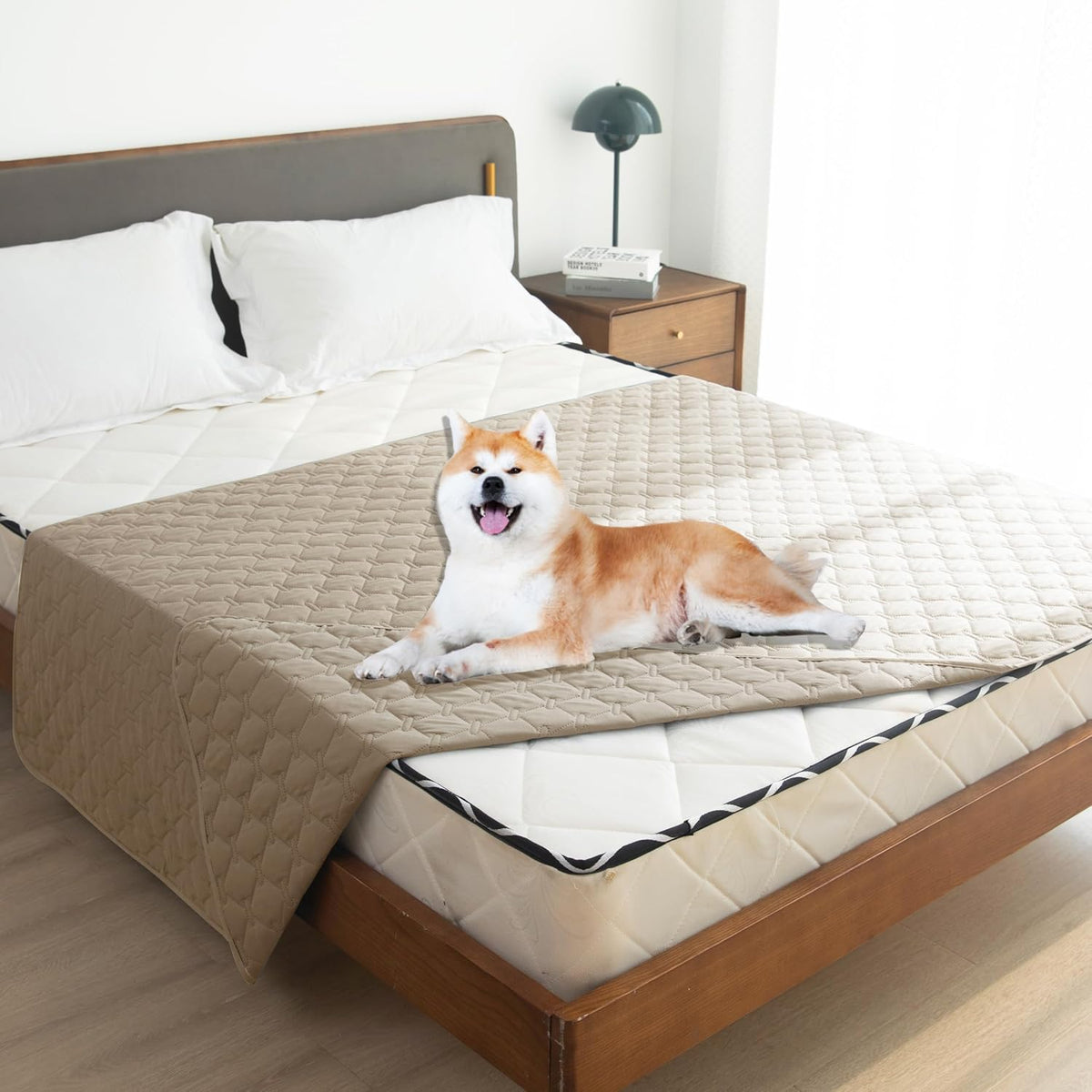 100% Double-Sided Waterproof Dog Bed Cover Pet Blanket Sofa Couch Furniture Protector for Puppy Large Dog Cat, Reversible (68x82 Inch (Pack of 1), Dark Grey/Light Grey) - Colors A