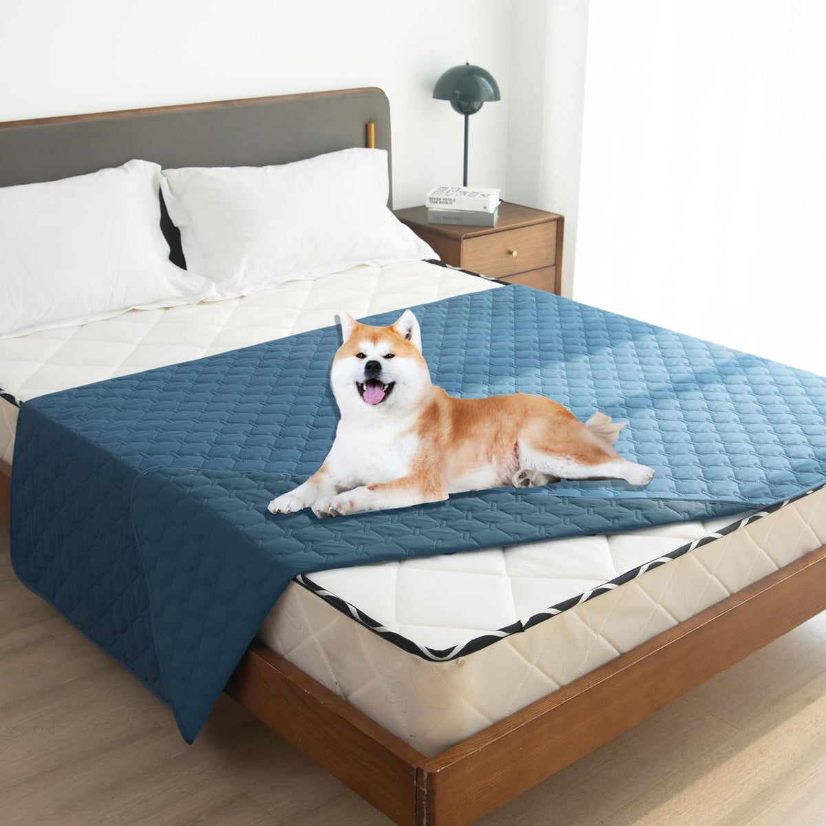 100% Double-Sided Waterproof Dog Bed Cover Pet Blanket Sofa Couch Furniture Protector for Puppy Large Dog Cat, Reversible (68x82 Inch (Pack of 1), Dark Grey/Light Grey) - Colors A