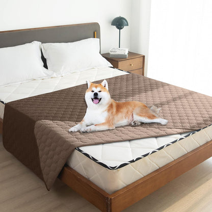100% Double-Sided Waterproof Dog Bed Cover Pet Blanket Sofa Couch Furniture Protector for Puppy Large Dog Cat, Reversible (68x82 Inch (Pack of 1), Dark Grey/Light Grey) - Colors A