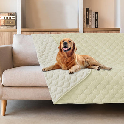 100% Double-Sided Waterproof Dog Bed Cover Pet Blanket Sofa Couch Furniture Protector for Puppy Large Dog Cat, Reversible (68x82 Inch (Pack of 1), Dark Grey/Light Grey) - Colors A