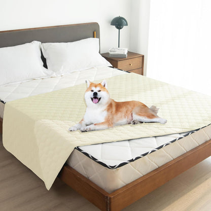100% Double-Sided Waterproof Dog Bed Cover Pet Blanket Sofa Couch Furniture Protector for Puppy Large Dog Cat, Reversible (68x82 Inch (Pack of 1), Dark Grey/Light Grey) - Colors A