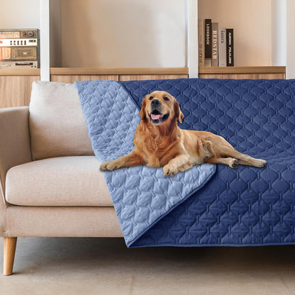 100% Double-Sided Waterproof Dog Bed Cover Pet Blanket Sofa Couch Furniture Protector for Puppy Large Dog Cat, Reversible (68x82 Inch (Pack of 1), Dark Grey/Light Grey) - Colors A