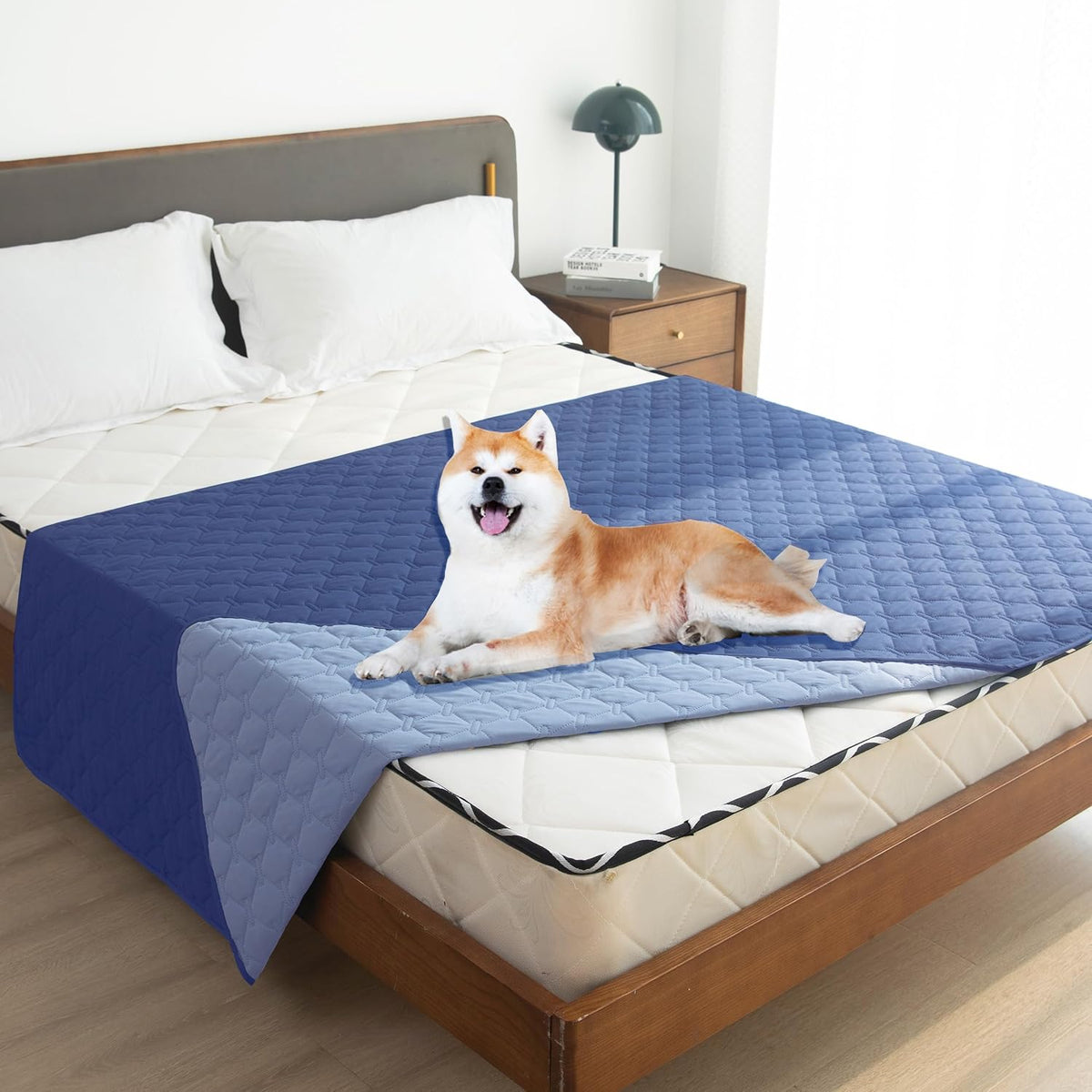 100% Double-Sided Waterproof Dog Bed Cover Pet Blanket Sofa Couch Furniture Protector for Puppy Large Dog Cat, Reversible (68x82 Inch (Pack of 1), Dark Grey/Light Grey) - Colors A