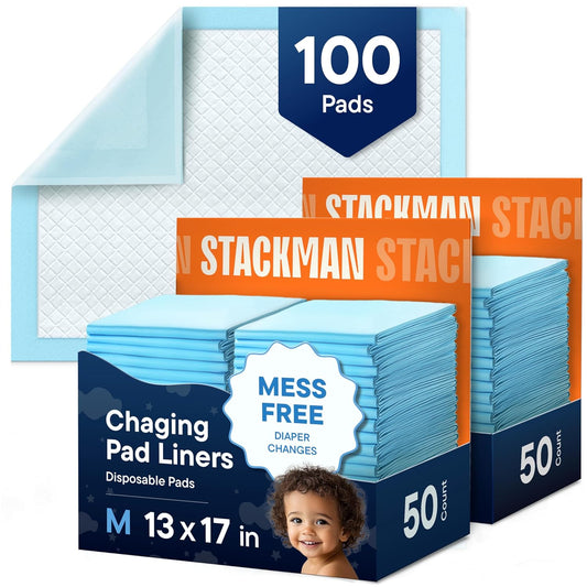 Chucks Pads Disposable [100-Pack] Adult Incontinence Underpads 23"x36" | Large Super Absorbent Protective Bed Pads, Leak-Proof Pee Pads for Kids Adults and Pets, Dog & Puppy Training