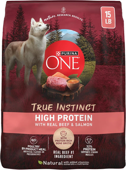 True Instinct Dry Dog Food, Real Beef & Salmon, 15 lb Bag