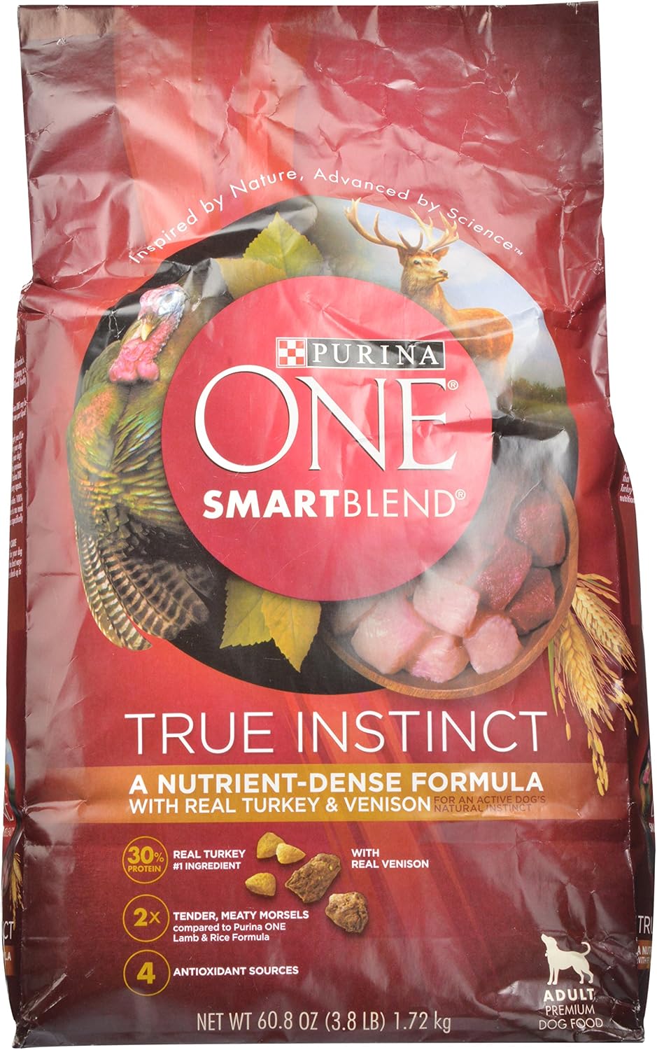 True Instinct Dry Dog Food, Real Beef & Salmon, 15 lb Bag
