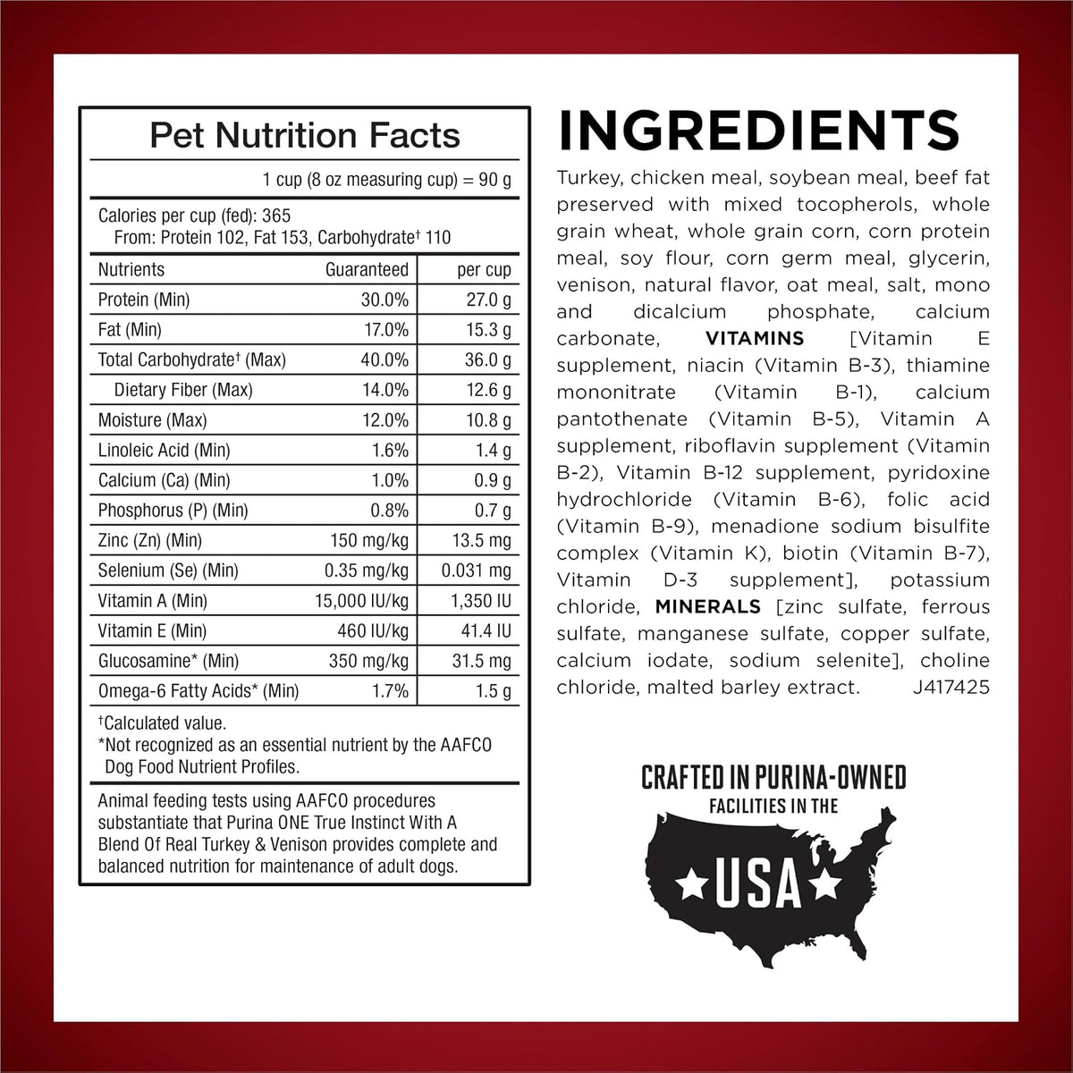 True Instinct Dry Dog Food, Real Beef & Salmon, 15 lb Bag