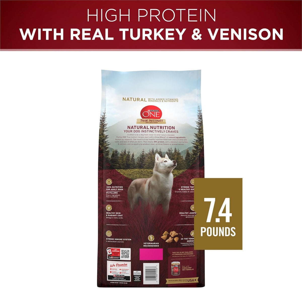 True Instinct Dry Dog Food, Real Beef & Salmon, 15 lb Bag