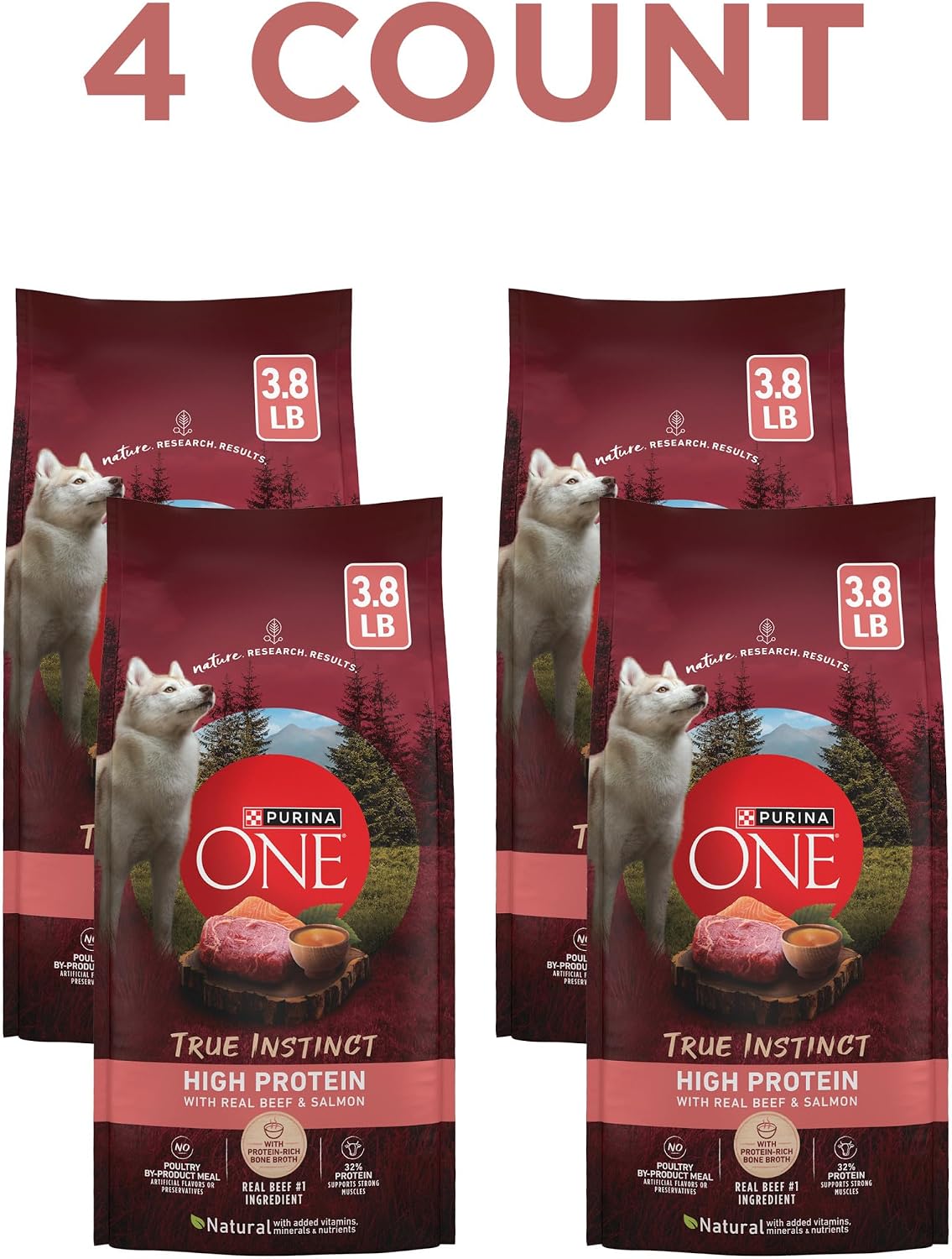 True Instinct Dry Dog Food, Real Beef & Salmon, 15 lb Bag