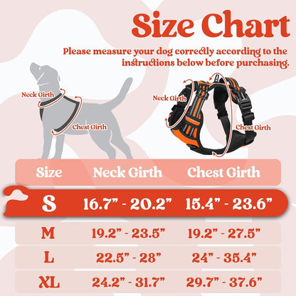 Dog Harness for Large, Updated Easy On & Off with 3 Buckles | No Pull No Choke, Walking with 2 Clips and Handle, Adjustable Soft Reflective, Blue, Large