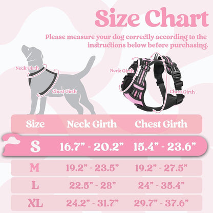 Dog Harness for Large, Updated Easy On & Off with 3 Buckles | No Pull No Choke, Walking with 2 Clips and Handle, Adjustable Soft Reflective, Blue, Large