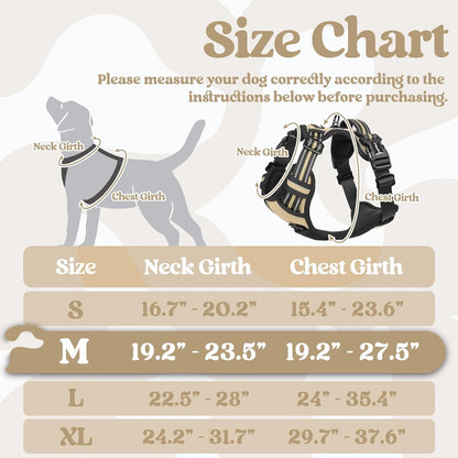 Dog Harness for Large, Updated Easy On & Off with 3 Buckles | No Pull No Choke, Walking with 2 Clips and Handle, Adjustable Soft Reflective, Blue, Large