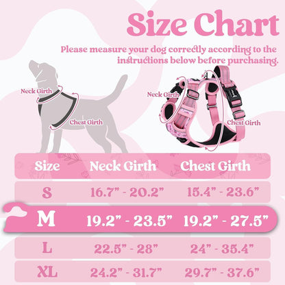 Dog Harness for Large, Updated Easy On & Off with 3 Buckles | No Pull No Choke, Walking with 2 Clips and Handle, Adjustable Soft Reflective, Blue, Large