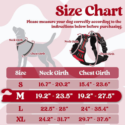 Dog Harness for Large, Updated Easy On & Off with 3 Buckles | No Pull No Choke, Walking with 2 Clips and Handle, Adjustable Soft Reflective, Blue, Large