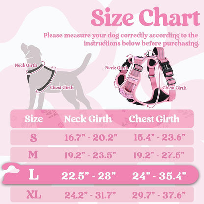 Dog Harness for Large, Updated Easy On & Off with 3 Buckles | No Pull No Choke, Walking with 2 Clips and Handle, Adjustable Soft Reflective, Blue, Large